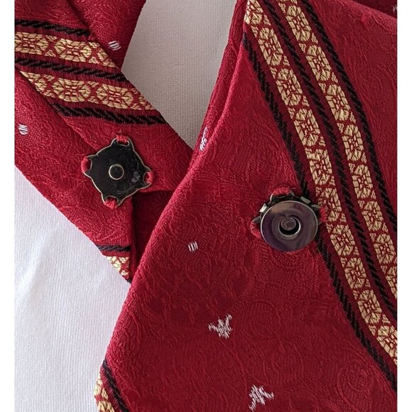 Ogsplosh Red And Gold Ascot - Vintage Scarf - Casual Accessories For Women - NEW - Picture 2 of 8